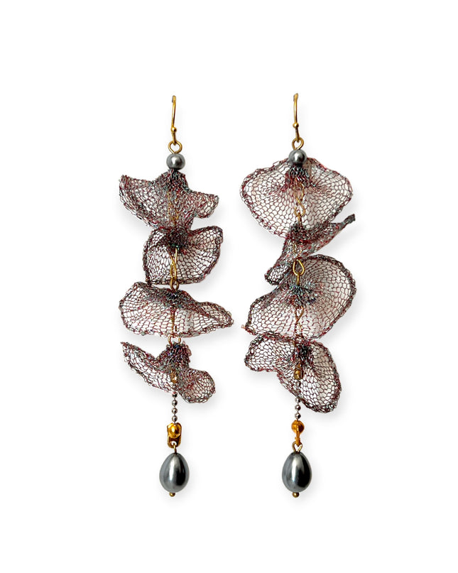 Underwater freshwater pearl drop statement earrings - Sundara Joon