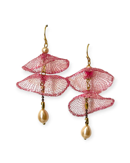 Underwater freshwater pearl drop statement earrings - Sundara Joon