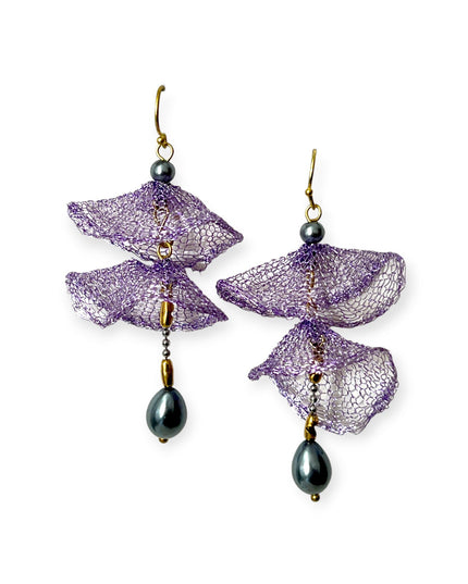 Underwater freshwater pearl drop statement earrings - Sundara Joon