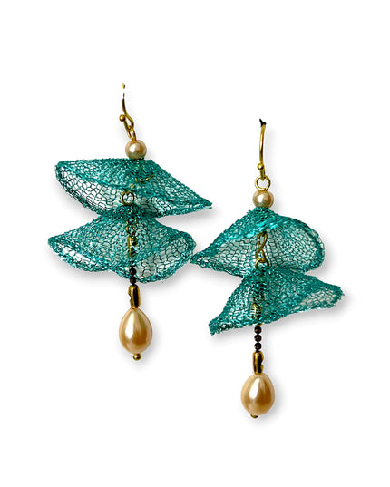 Underwater freshwater pearl drop statement earrings - Sundara Joon