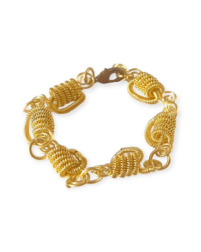 Woven links brass metal bracelet - Sundara Joon